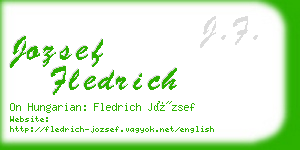 jozsef fledrich business card